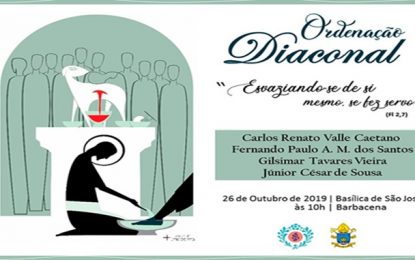 Conheça a caminhada vocacional dos seminaristas que serão ordenados diáconos na Basílica de São José, em Barbacena