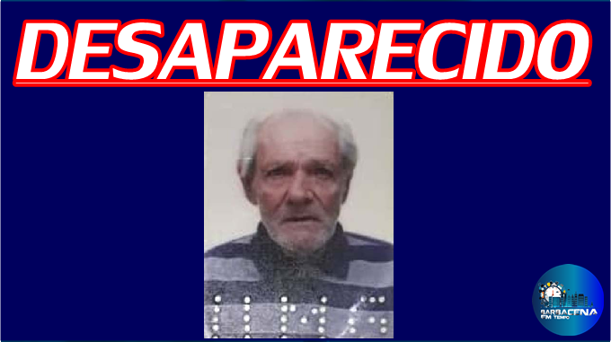 Idoso está desaparecido desde segunda-feira