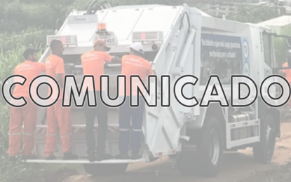 Prefeitura informa sobre funcionamento da coleta de lixo no feriado de Finados