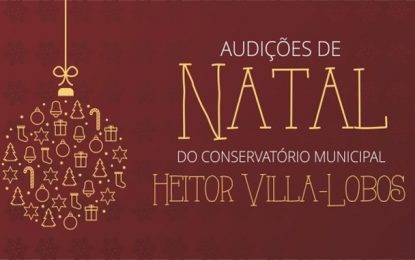 Conservatório Municipal Heitor Villa-Lobos abre temporada de celebração do Natal com as Audições de Fim de Ano