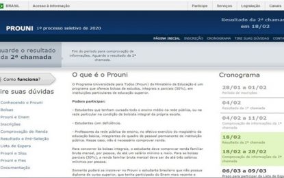 MEC divulga chamada do ProUni nesta terça-feira (18)
