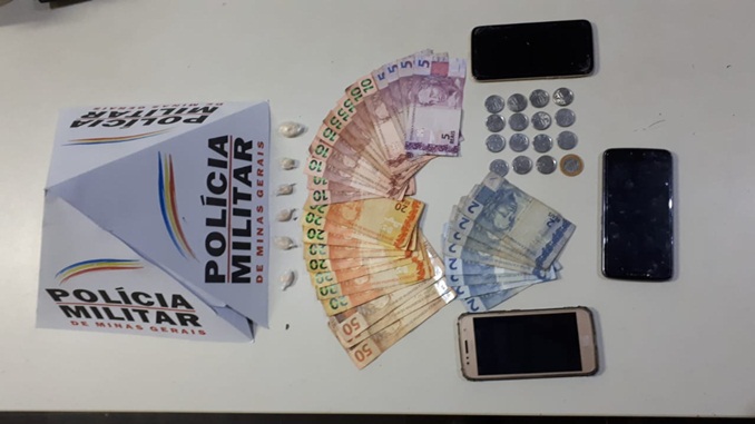 Maior é preso e menores apreendidos por tráfico de drogas, em Santa Cruz de Minas