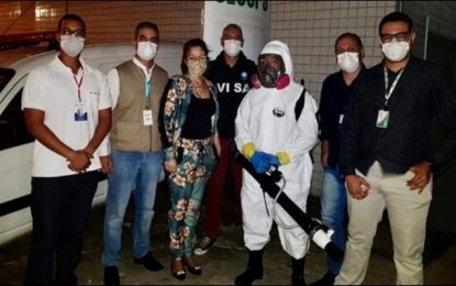 Áreas de grande circulação em Barbacena passam por desinfecção