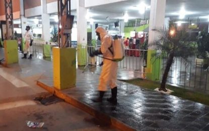 Desinfecção de pontos com potencial para propagação do Covid-19, em Barbacena