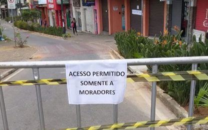 Coronavírus: trânsito no Centro de Barbacena está suspenso