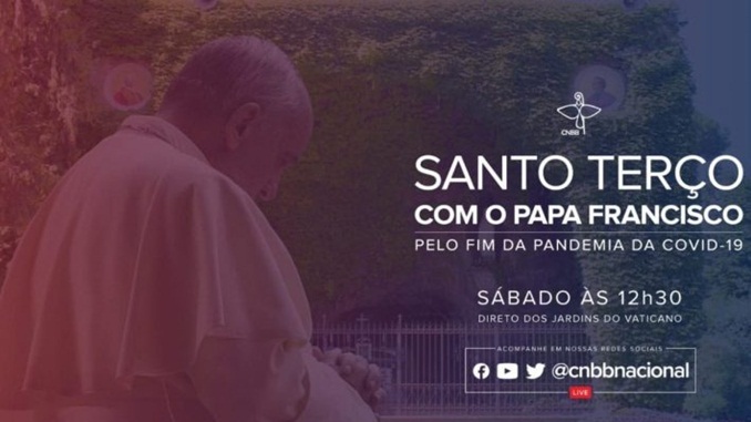 Papa rezará o terço para pedir a intercessão de Maria no enfrentamento da pandemia
