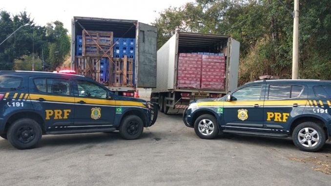 PRF já apreendeu 500 mil litros de bebidas, com valor de R$ 2,5 milhões, no atual ano