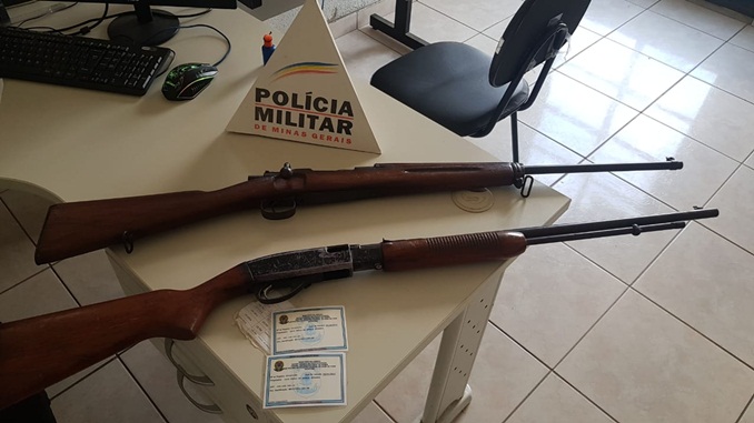 Polícia Militar apreende armas de fogo na zona rural de Alfredo Vasconcelos e Piedade do Rio Grande