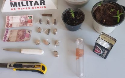 Jovem é preso por tráfico de drogas no bairro João Paulo II, em Barbacena