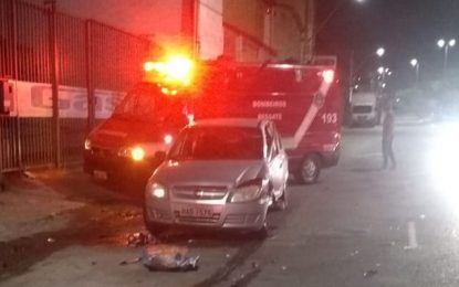 Acidente próximo ao Terminal Rodoviário de Barbacena, deixa mulher ferida