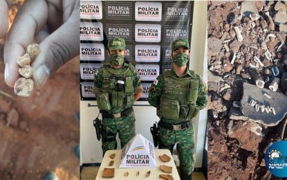 Polícia Militar de Meio Ambiente fiscaliza possível sitio arqueológico em Moeda