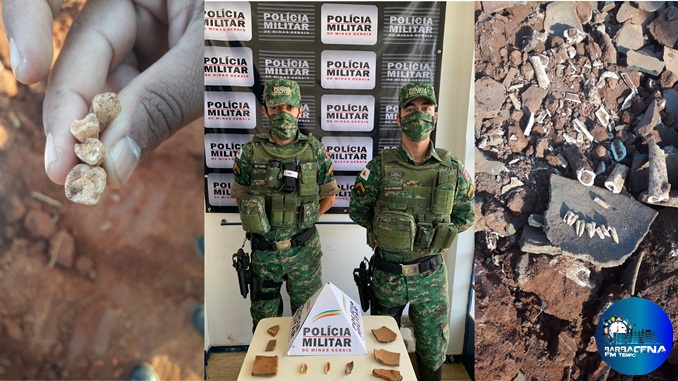 Polícia Militar de Meio Ambiente fiscaliza possível sitio arqueológico em Moeda