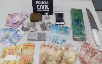 Polícia Civil prende suspeito de tráfico de drogas no bairro Água Santa, em Barbacena