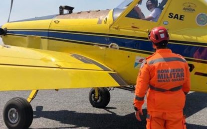 Aeronave vai reforçar ação de bombeiros contra incêndios