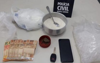 Polícia Civil prende suspeito de tráfico de drogas em Barbacena