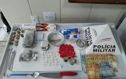 Polícia Militar prende suspeitos de tráfico de drogas em Barbacena