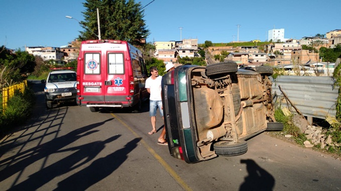 Homem fica ferido em acidente no bairro Santa Luzia, em Barbacena