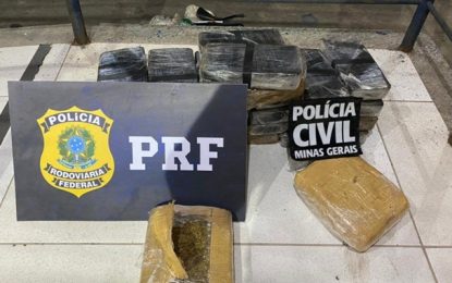 PRF apreende pasta base de cocaína e maconha em Juiz de Fora (MG)