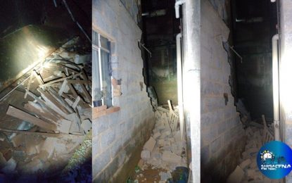 Residência é parcialmente desabada e moradores são evacuados do local na Rua Ceará no bairro Boa Vista, em Barbacena