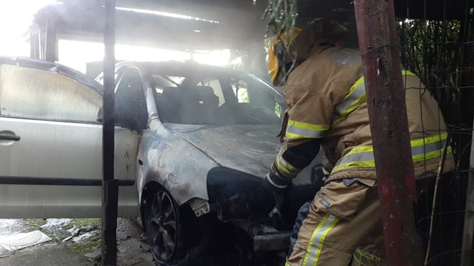 Incêndio criminoso em veículo, em congonhas