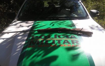 Polícia Militar de Meio Ambiente apreende arma utilizada por caçadores