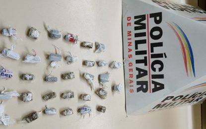 Homem é preso por tráfico de drogas no bairro Santa Cecília, em Barbacena