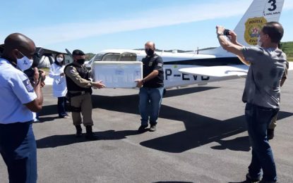 Segunda remessa de doses de vacinas contra COVID-19 chegaram hoje a Barbacena