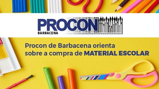 Procon de Barbacena orienta sobre a compra de material escolar
