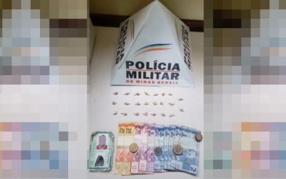 Foragido da justiça é preso por tráfico de drogas, em Barbacena