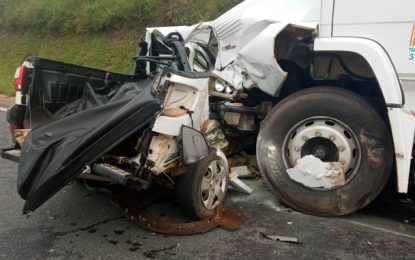 Motorista perde a vida em acidente na BR-040 próximo a Carandaí