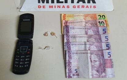 Suspeito de tráfico de drogas é preso no Bairro Monte Mário, em Barbacena