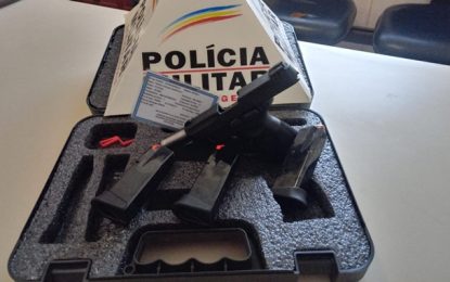 PM apreende pistola .40 durante diligências acerca de disparos de arma em área rural