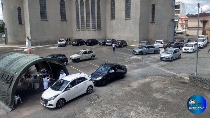 Basílica de São José Operário cede espaço para a vacinação a população de Barbacena