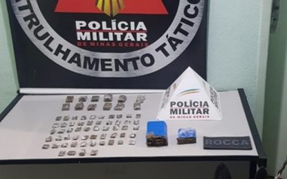 PM apreende maconha durante operação no Bairro Rochedo, em Conselheiro Lafaiete