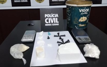 Polícia Civil apreende cocaína escondida em Conselheiro Lafaiete