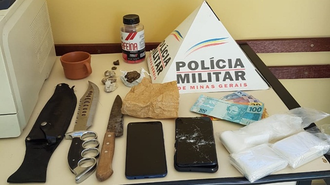 Homem é preso por Tráfico de drogas no Bairro Água Santa, em Barbacena