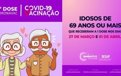 Idosos de 69 anos ou mais que receberam a primeira dose da vacina contra a COVID-19 devem retornar para a segunda dose