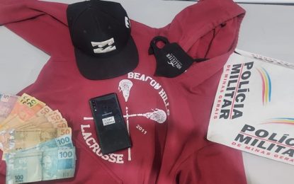 Policia Militar prende autor de roubo minutos após a prática do crime