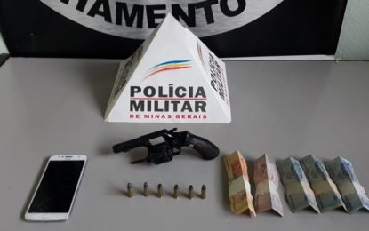 Suspeito de participação em crimes violentos é abordado com revólver no Bairro JK, em Conselheiro Lafaiete