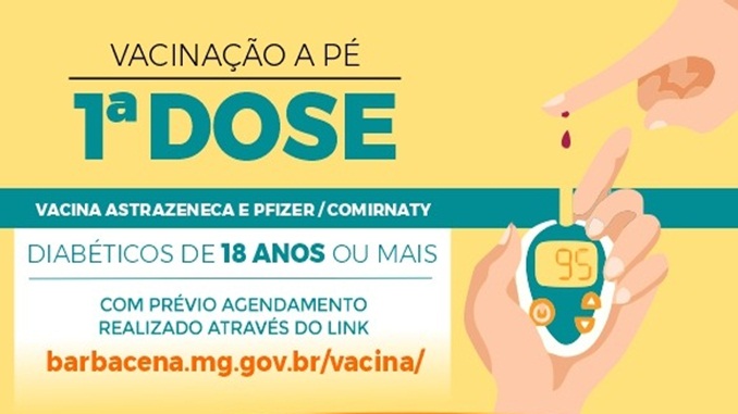 Diabéticos a partir de 18 anos podem se vacinar a partir de amanhã