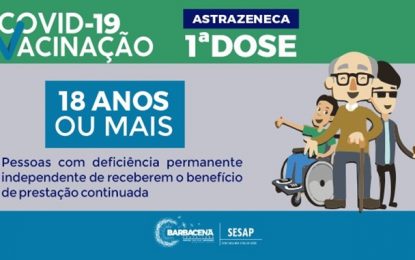 Pessoas com deficiência permanente serão vacinadas na quarta-feira