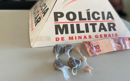 Menor é apreendido por tráfico de drogas, em Barbacena