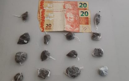 Adolescente é apreendido com buchas de maconha no bairro Grogotó, em Barbacena