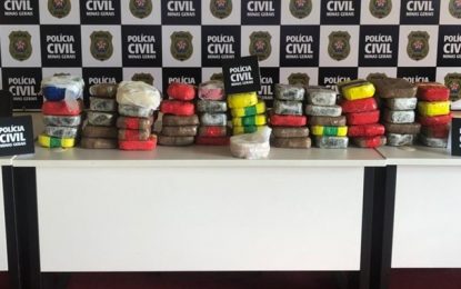 Polícia Civil apreende 56 kg de crack na comunidade Boa Vista, em Divinópolis; suspeito está foragido