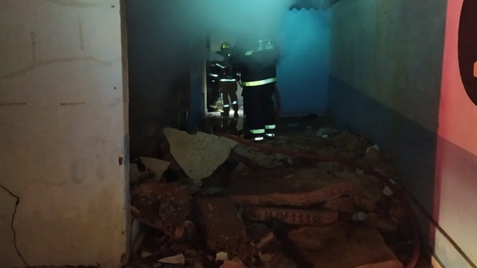 Incêndio em botijão de gás deixa uma vítima gravemente ferida