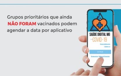 Grupos prioritários que ainda não foram vacinados podem agendar a data por aplicativo