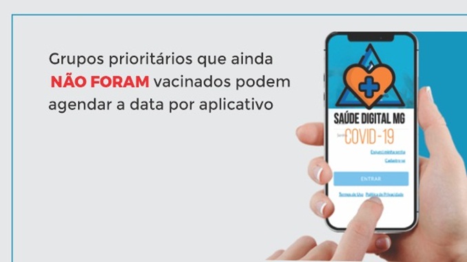 Grupos prioritários que ainda não foram vacinados podem agendar a data por aplicativo