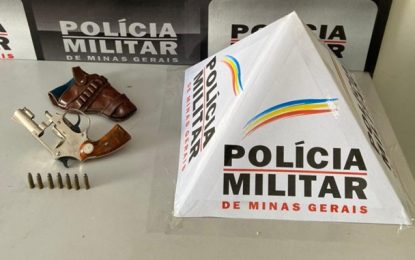 Arma de fogo é apreendida no bairro Córrego de Ouro, em Santos Dumont