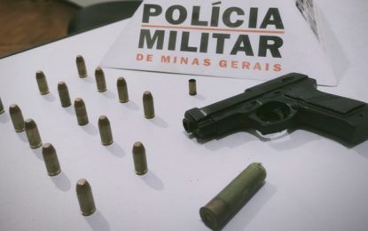 Polícia Militar faz apreensão de munição e simulacro de arma de fogo, em Alto Rio Doce