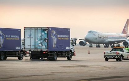 Vacinas doadas pelos EUA chegaram ao Brasil neste sábado (26)